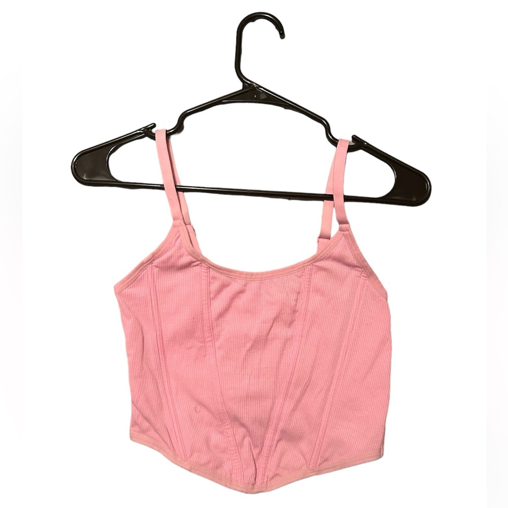 Colsie pink corset-like crop top